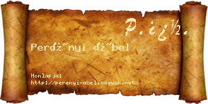Perényi Ábel névjegykártya