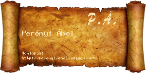 Perényi Ábel névjegykártya